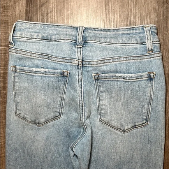 Flying Monkey Mid Rise Crop Kick Flare with Side Slit Jeans - 25 - Picture 3 of 7